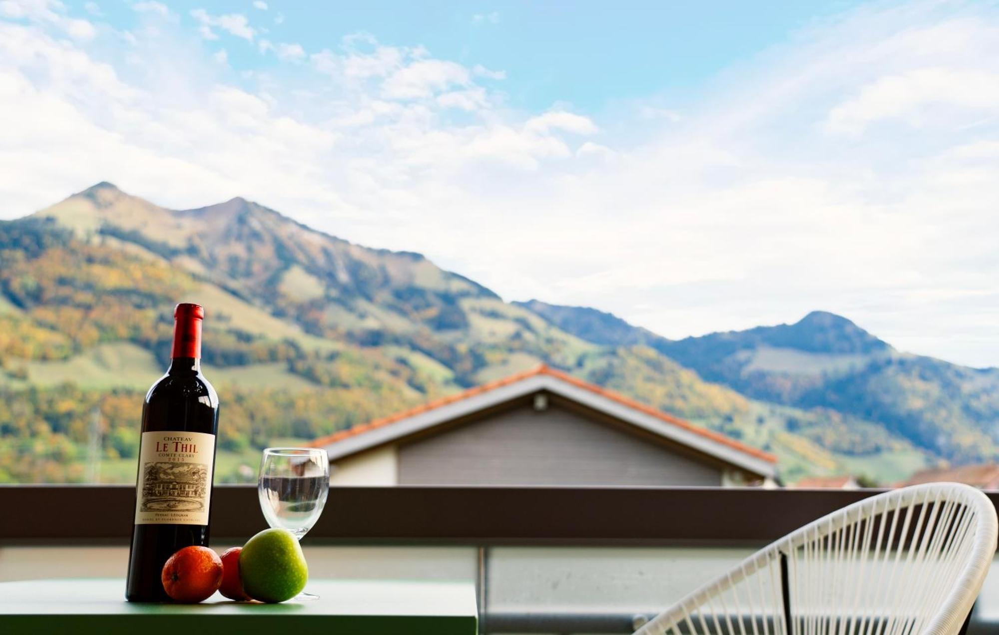 Gruyere Alpes Appartement 3 Chambres Bbq Parking Neirivue Exteriör bild