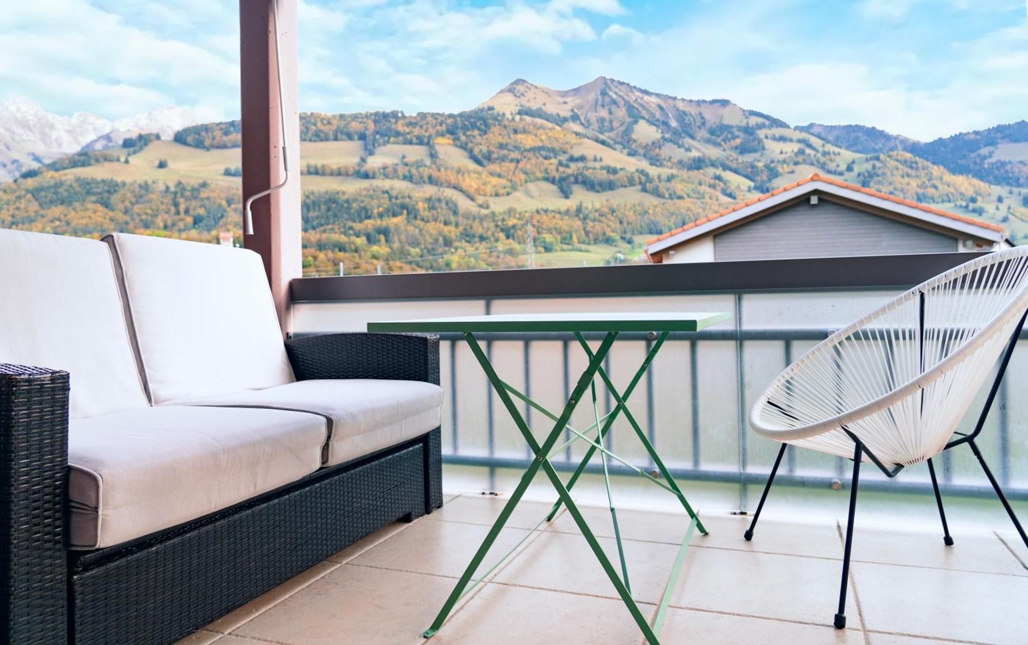 Gruyere Alpes Appartement 3 Chambres Bbq Parking Neirivue Exteriör bild